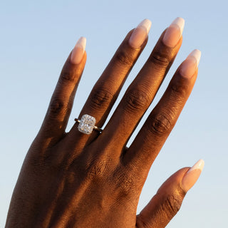 Radiant Cut Double-Halo Engagement Ring 1.0 ct