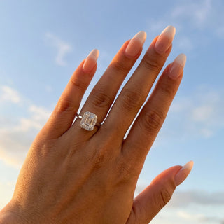 Radiant Cut Halo Engagement Ring 1.0 ct