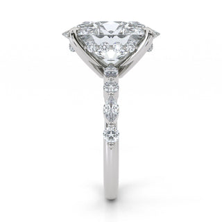 Halo Oval Cut Engagement Ring 4.0 ct