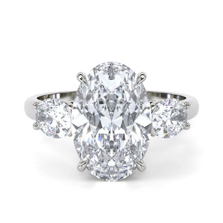 Three-Stone Oval Cut Engagement Ring 3 ct