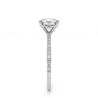 1 ct Cushion Lab Grown Diamond Lumen Hidden Accent Engagement Ring | 1.1 ct tw