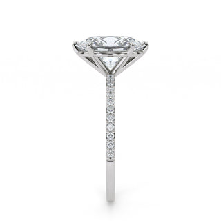 2 ct Oval Lab Grown Diamond Lumen Hidden Accent Engagement Ring | 2.1 ct tw