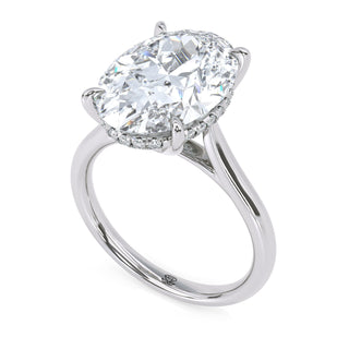 Oval Classic Lab Diamond Engagement Ring 4.0 ct