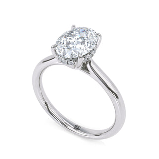 Oval Classic Lab Diamond Engagement Ring 1.5 ct