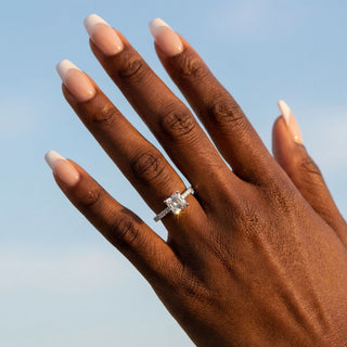 Asscher Cut Pavé Engagement Ring 1.0 ct