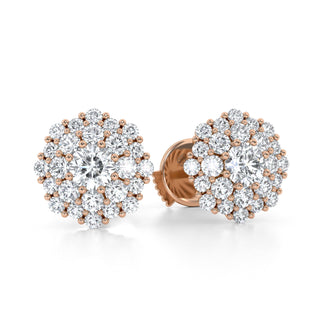 Sleek Round Lab Diamond Stud Earrings 1.52 ct. tw.