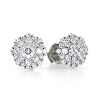 Sleek Round Lab Diamond Stud Earrings 1.52 ct. tw.