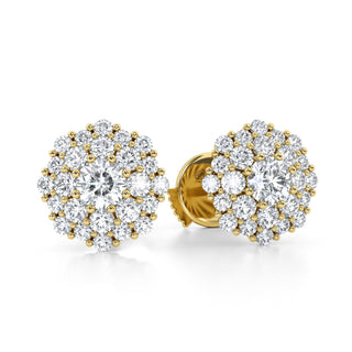 Sleek Round Lab Diamond Stud Earrings 1.52 ct. tw.