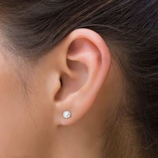 Star Round Lab Diamond Stud Earrings 1.0 ct. tw.