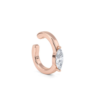 Oval Cut Diamond Ear Cuff