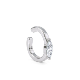 Oval Cut Diamond Ear Cuff