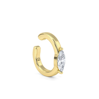 Oval Cut Diamond Ear Cuff
