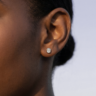 Cushion Cut Bezel Stud Earrings 1.0 ct. tw.