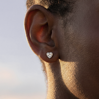 Heart Cut Bezel Stud Earrings 1.0 ct. tw.