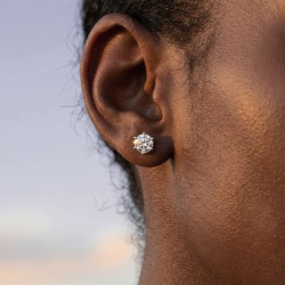 Round Cut Six-Prong Crown Stud Earrings 0.6 ct. tw.