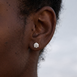 Round Cut Three-Prong Stud Earrings 0.6 ct. tw.