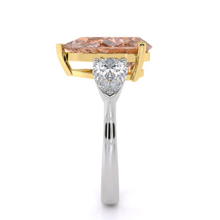 Pear Cut Three-Stone Gemstone Engagement Ring