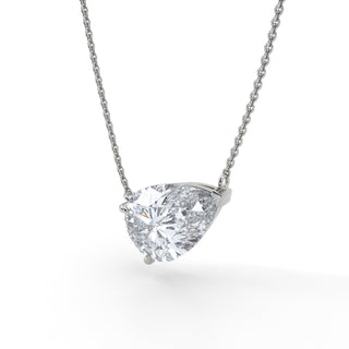 3 ct Pear Lab Grown Diamond Antwerpen Drop Pendant Necklace
