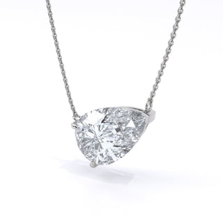 5 ct Pear Lab Grown Diamond Antwerpen Drop Pendant Necklace