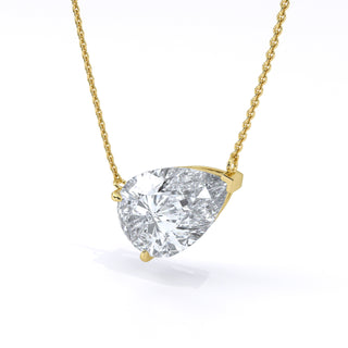 5 ct Pear Lab Grown Diamond Antwerpen Drop Pendant Necklace