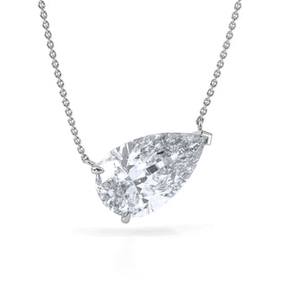 5 ct Pear Lab Grown Diamond Antwerpen Drop Pendant Necklace