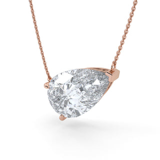10 ct Pear Lab Grown Diamond Antwerpen Drop Pendant Necklace