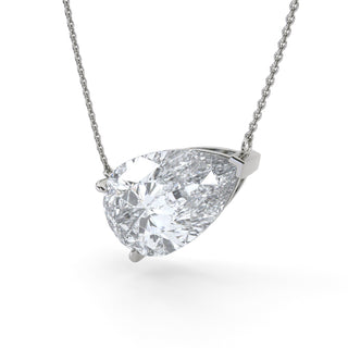 10 ct Pear Lab Grown Diamond Antwerpen Drop Pendant Necklace
