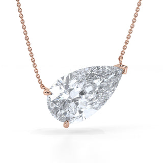 10 ct Pear Lab Grown Diamond Antwerpen Drop Pendant Necklace