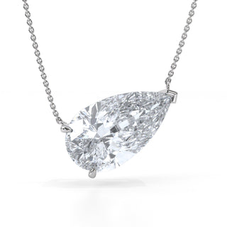10 ct Pear Lab Grown Diamond Antwerpen Drop Pendant Necklace