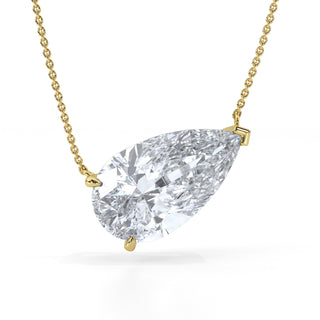 10 ct Pear Lab Grown Diamond Antwerpen Drop Pendant Necklace