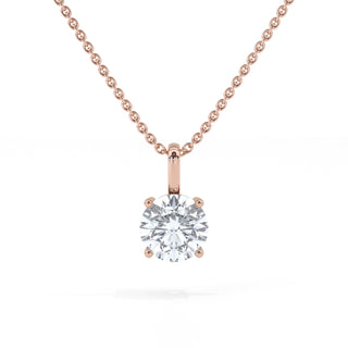 1 ct Round Lab Grown Diamond Antwerpen Solitaire Pendant Necklace