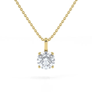 1 ct Round Lab Grown Diamond Antwerpen Solitaire Pendant Necklace
