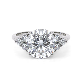 2 ct Round Lab Grown Diamond Antwerpen VI Pavé Engagement Ring | 2.21 ct tw