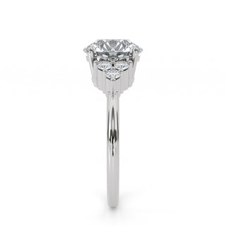 2 ct Round Lab Grown Diamond Antwerpen VI Pavé Engagement Ring | 2.21 ct tw