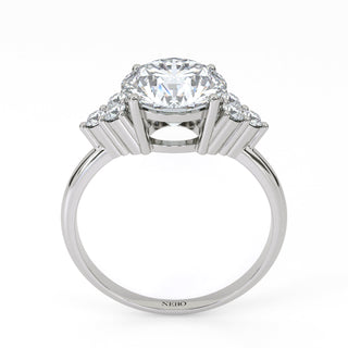 2 ct Round Lab Grown Diamond Antwerpen VI Pavé Engagement Ring | 2.21 ct tw