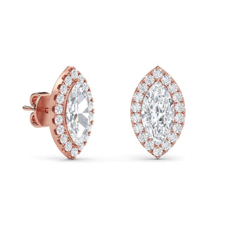 Marquise Cut Halo Stud Earrings 2.54 ct. tw.