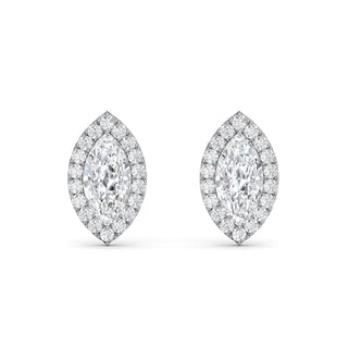 Marquise Cut Halo Stud Earrings 2.54 ct. tw.