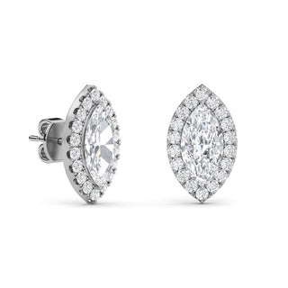 Marquise Cut Halo Stud Earrings 2.54 ct. tw.