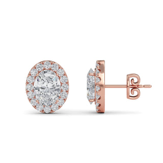Oval Cut Halo Stud Earrings  2.48 ct. tw.