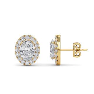 Oval Cut Halo Stud Earrings  2.48 ct. tw.