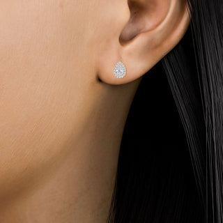 Pear Cut Classic Halo Stud Earrings 2.48 ct. tw.