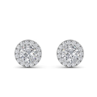 Round Cut Classic Halo Stud Earrings  2.45 ct. tw.