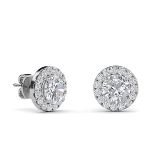 Round Cut Classic Halo Stud Earrings  2.45 ct. tw.