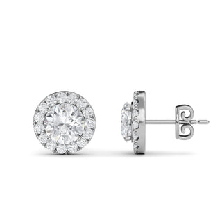 Round Cut Classic Halo Stud Earrings  2.45 ct. tw.