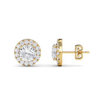 Round Cut Classic Halo Stud Earrings  2.45 ct. tw.