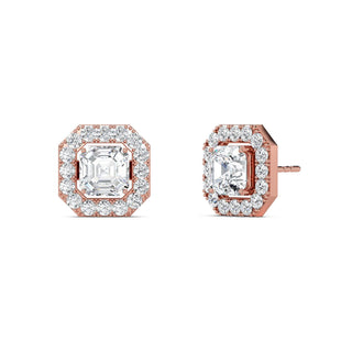Asscher Cut Halo Stud Earrings 2.70 ct. tw.
