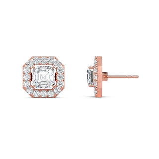 Asscher Cut Halo Stud Earrings 2.70 ct. tw.