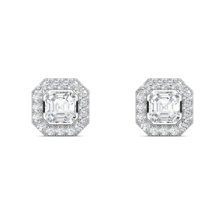 Asscher Cut Halo Stud Earrings 2.70 ct. tw.