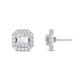 Asscher Cut Halo Stud Earrings 2.70 ct. tw.