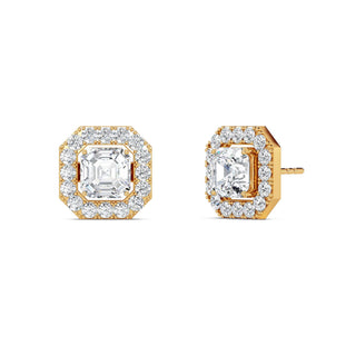 Asscher Cut Halo Stud Earrings 2.70 ct. tw.